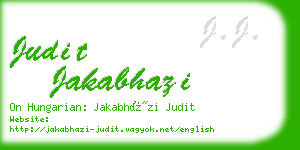 judit jakabhazi business card